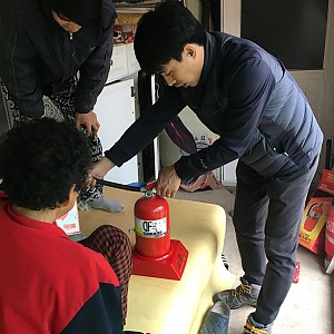 재가장애인 소화기 전달